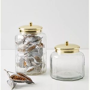 anthropologie janie glass canister